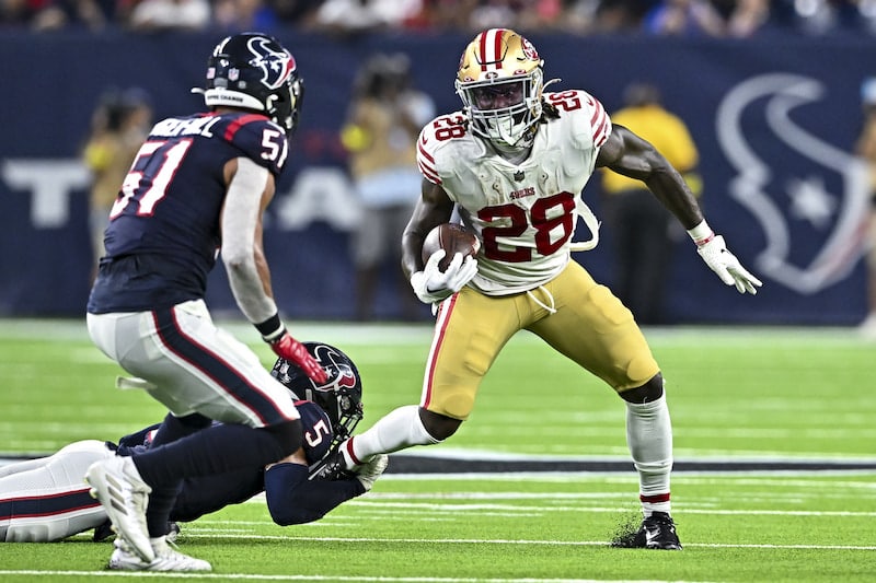 Trey Sermon with 49ers