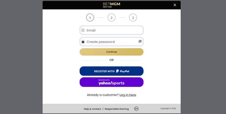BetMGM App - Join Step Two