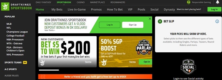 DraftKings NJ Sports Betting Site