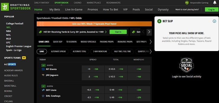 DraftKings New York Sports Betting Site