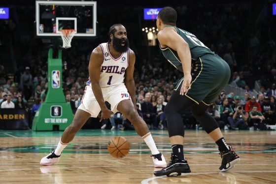 James Harden against the Celtics