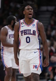 Tyrese Maxey against Toronto