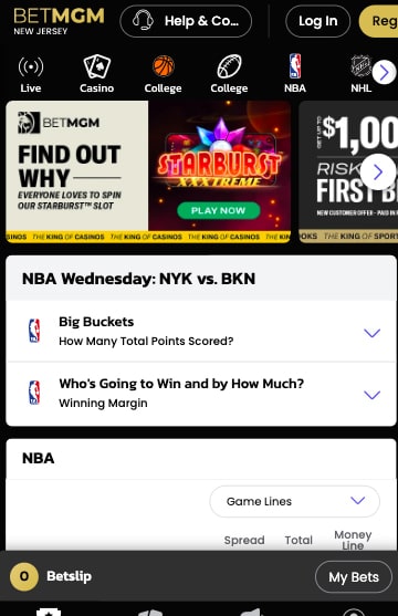 BetMGM register step two NJ app