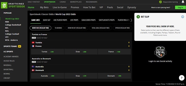 DraftKings Soccer