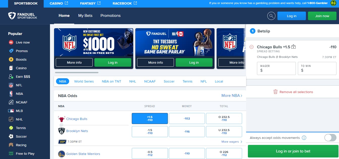 FanDuel Kansas bet