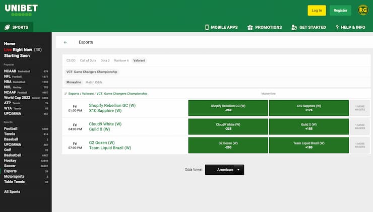 UniBet eSports Betting
