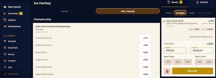 WynnBet NJ First Bet Example