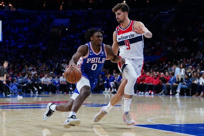 Tyrese Maxey against Wizards
