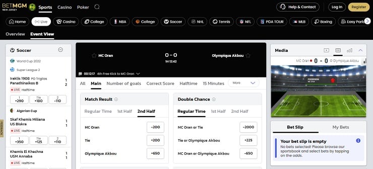 BetMGM Live Betting