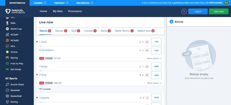FanDuel Live Betting
