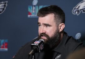 Jason Kelce at Super Bowl LVII