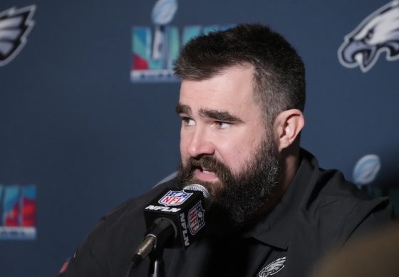 Jason Kelce at Super Bowl LVII