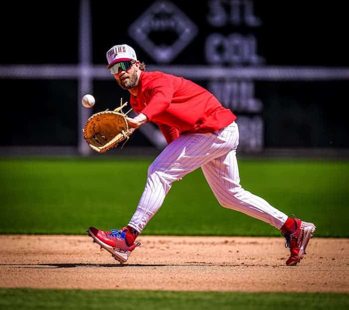Phillies' Bryce Harper Working Out at First Base - sportstalkphilly - News,  rumors, game coverage of the Philadelphia Eagles, Philadelphia Phillies,  Philadelphia Flyers, and Philadelphia 76ers