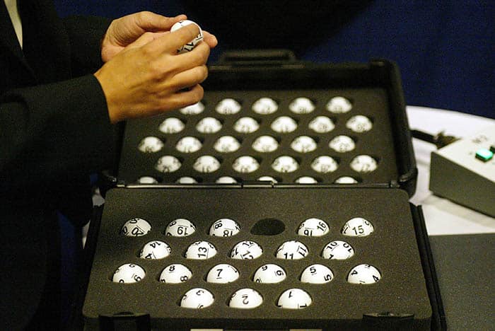 The National Hockey League draft balls are checked prior to the lottery at the Sheraton New York Hotel and Towers on July 22, 2005 in New York City.