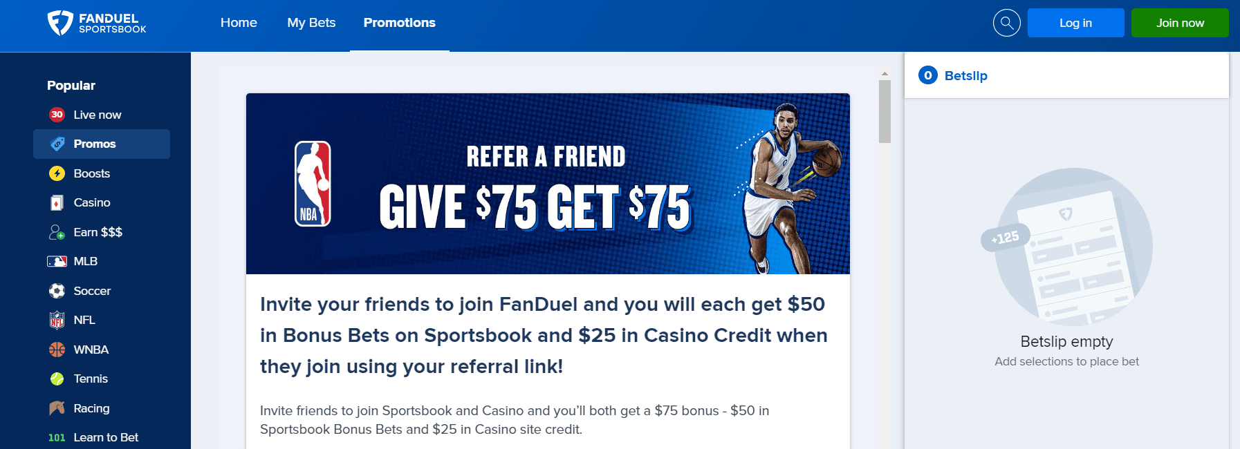 FanDuel PA Refer A Friend