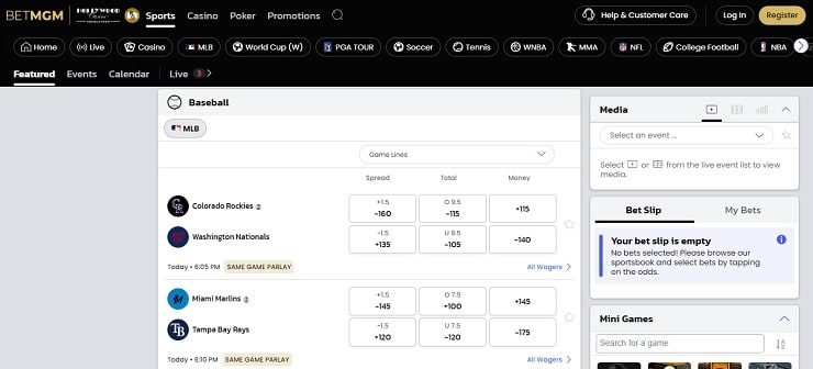 BetMGM MLB Betting Odds