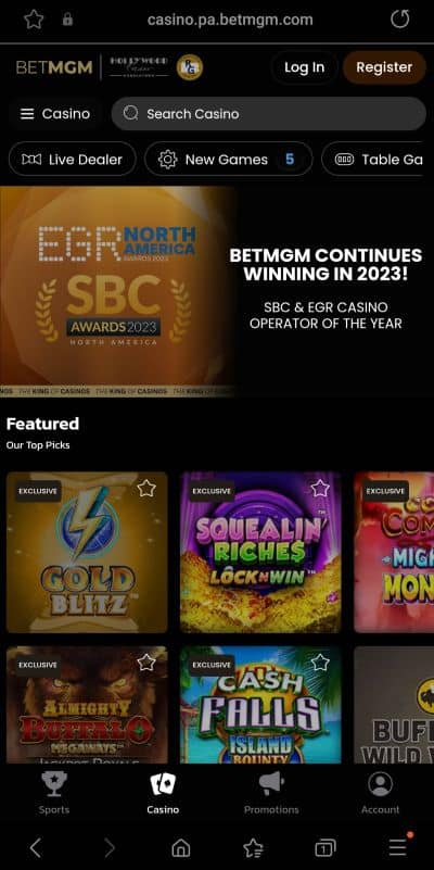 PA Online Casino, Real Money Online Casino