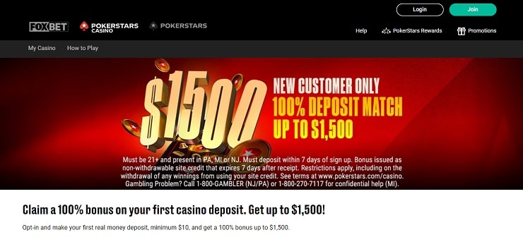FOX Bet Casino Welcome Bonus