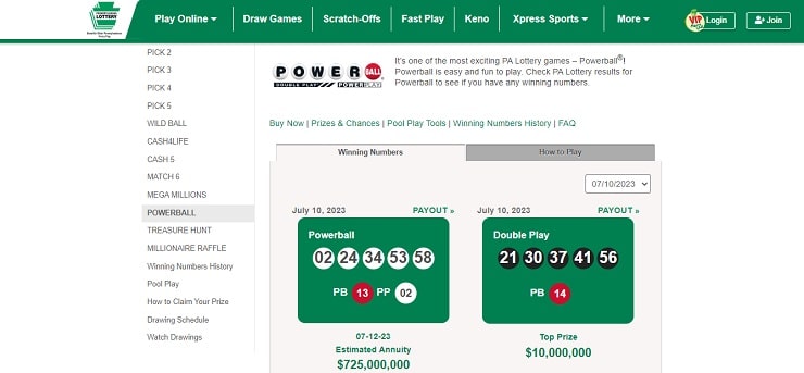 PA Powerball Step 4