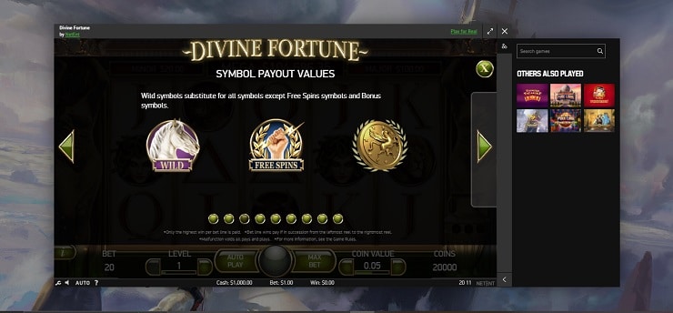 Unibet Divine Fortune Slot Bonus Symbols