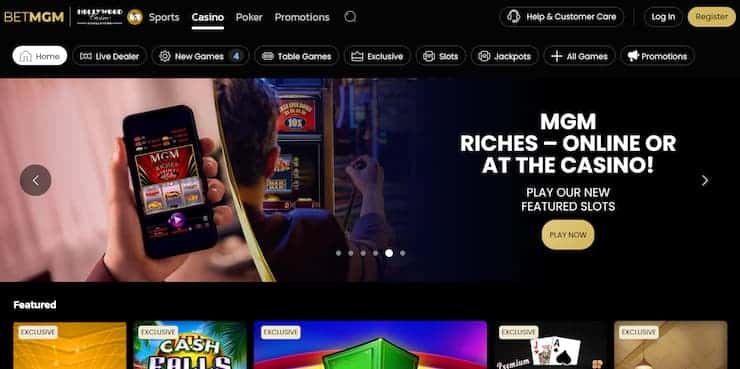 BetMGM homepage