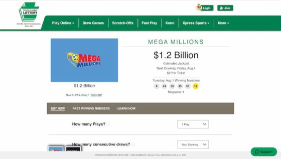 Play PA Mega Millions Online