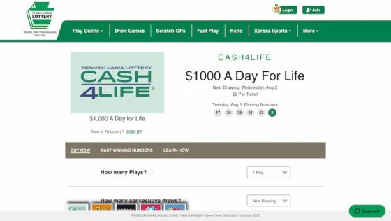 Play PA Cash4Life Online