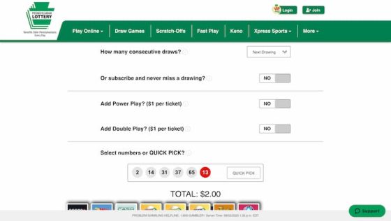 Buy Powerball PA Ticket Online
