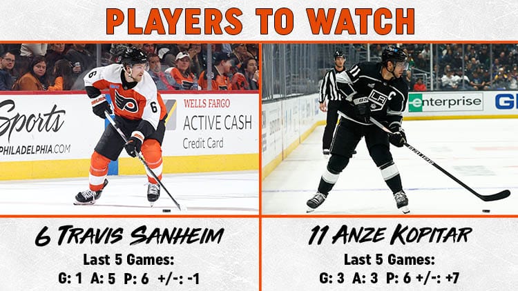 Flyers Kings Players to Watch