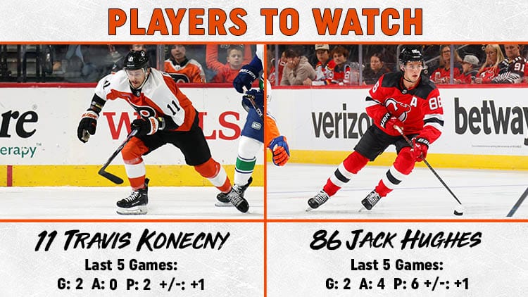 Flyers Devils Players to Watch