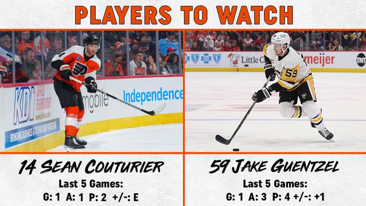 Flyers Penguins Players to Watch