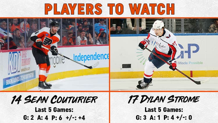 Flyers Capitals Players to Watch