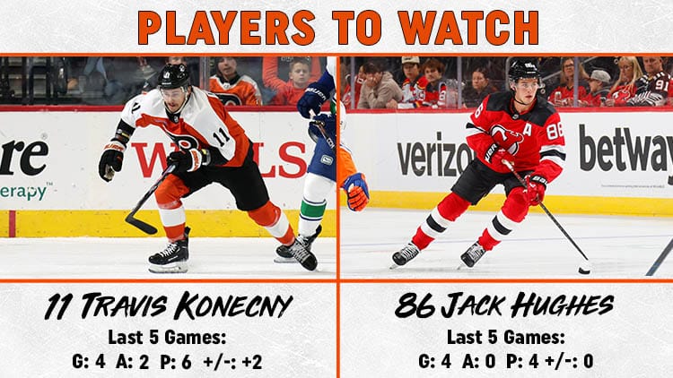 Flyers Devils Players to Watch