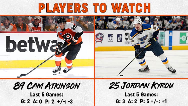Flyers Blues Players to Watch