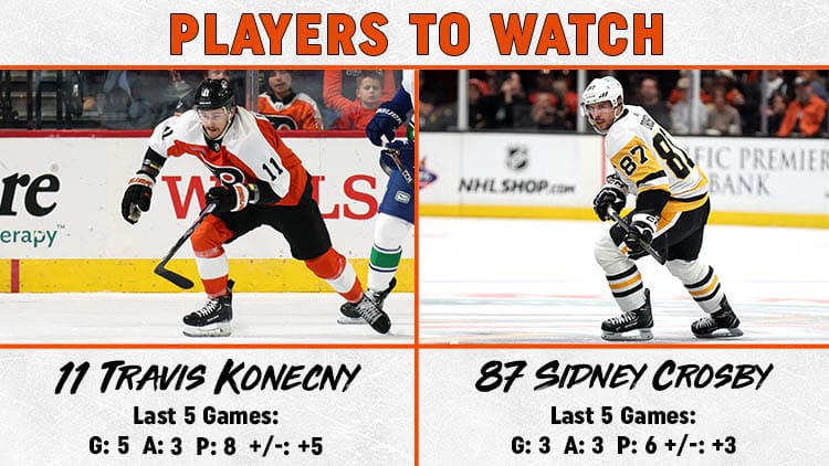 Flyers Penguins Players to Watch