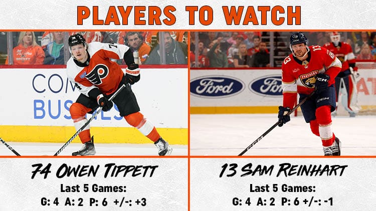 Flyers Panthers Players to Watch