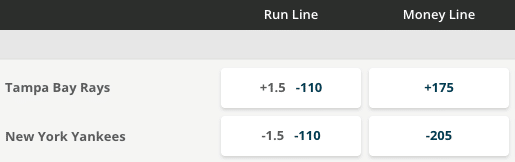 run line betting example