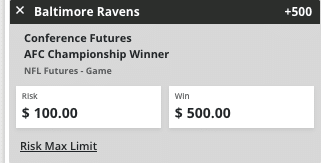 ravens +500