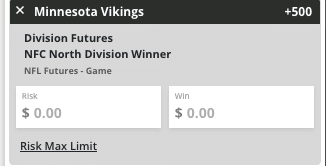 vikings +500 BETTING