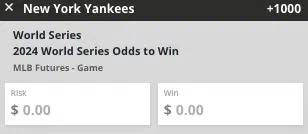 yankees wagering odds