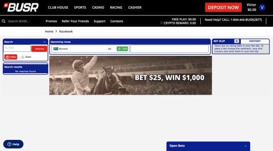 BUSR horse racing betting site