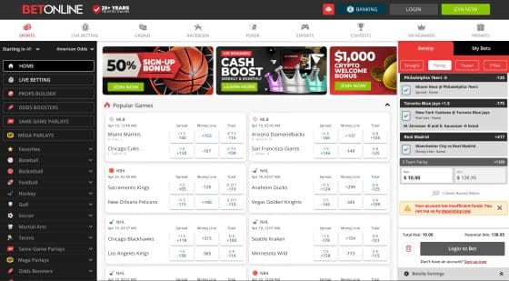 BetOnline Texas sports betting