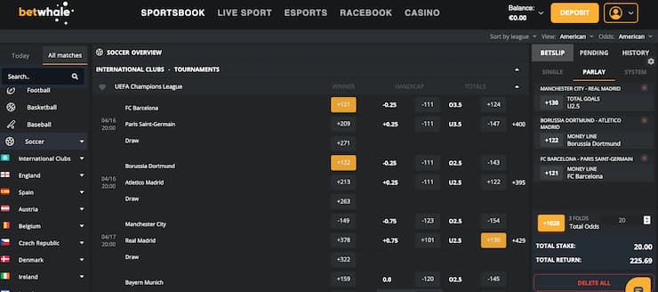 betwhale football betting site