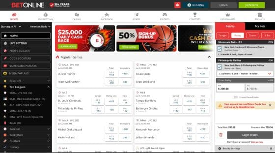 BetOnline PA sports betting