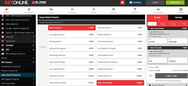 betonline - top platform for new york sports betting
