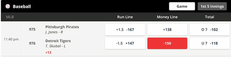 betting on the favorite - MLB
