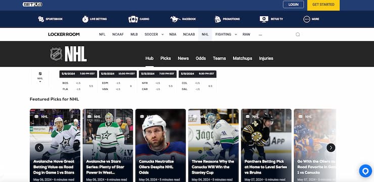 betus - locker room nhl betting tips