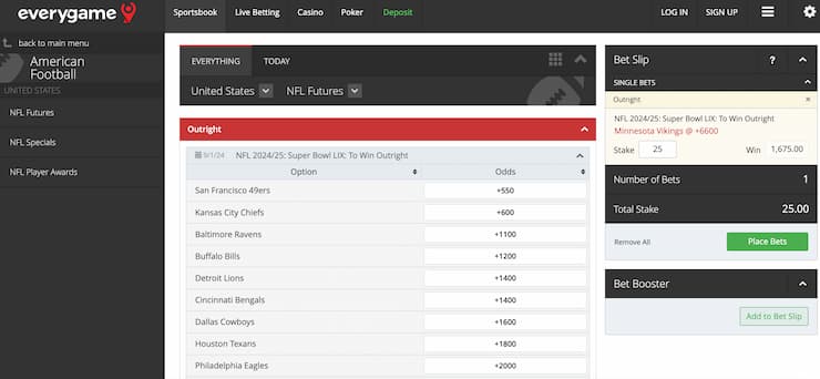 everygame - iowa sports betting site