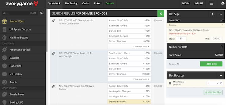 everygame - wyoming sportsbook option