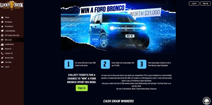 Lucky Creek offshore online casino